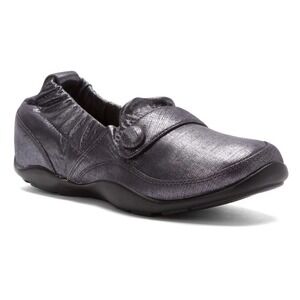 Dansko‎ Women's Carol Shoes Size 39 Boat Pewter Shimmer Suede Loafer LEATHER